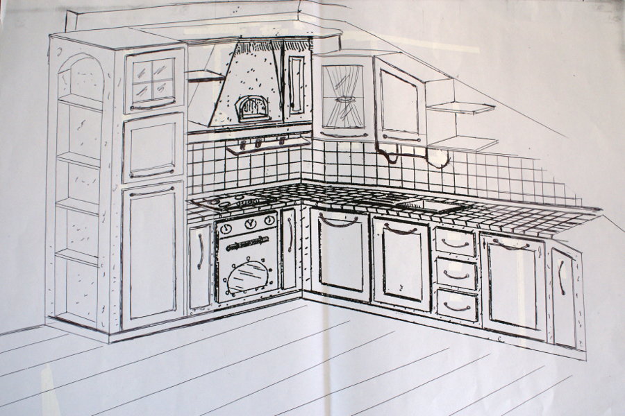 Cucina in finta muratura (PP-CFM005)