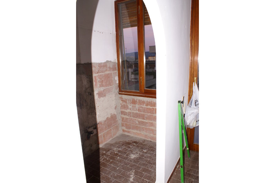 Cucina in finta muratura in abete color naturale (PP-CFM019)