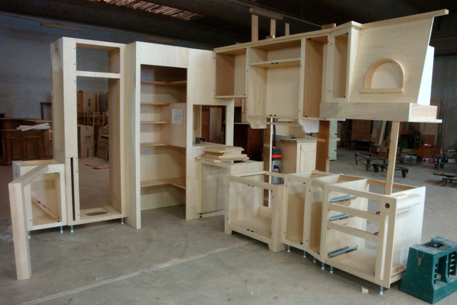 Cucina in finta muratura in pioppo (PP-CFM021)