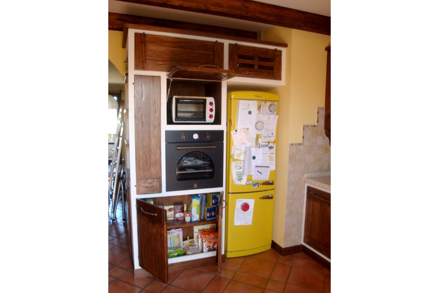 Cucina in finta muratura in pioppo (PP-CFM022)