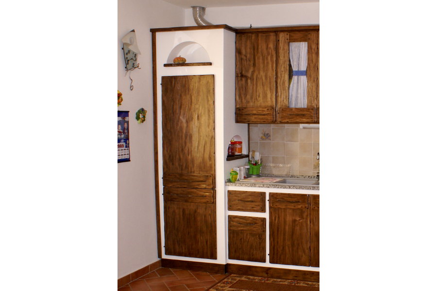 Cucina in finta muratura lineare (PP-CFM014)