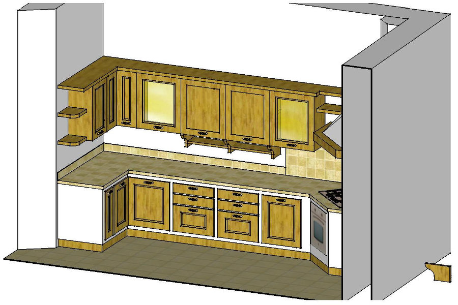 Cucina in finta muratura (PP-CFM010)