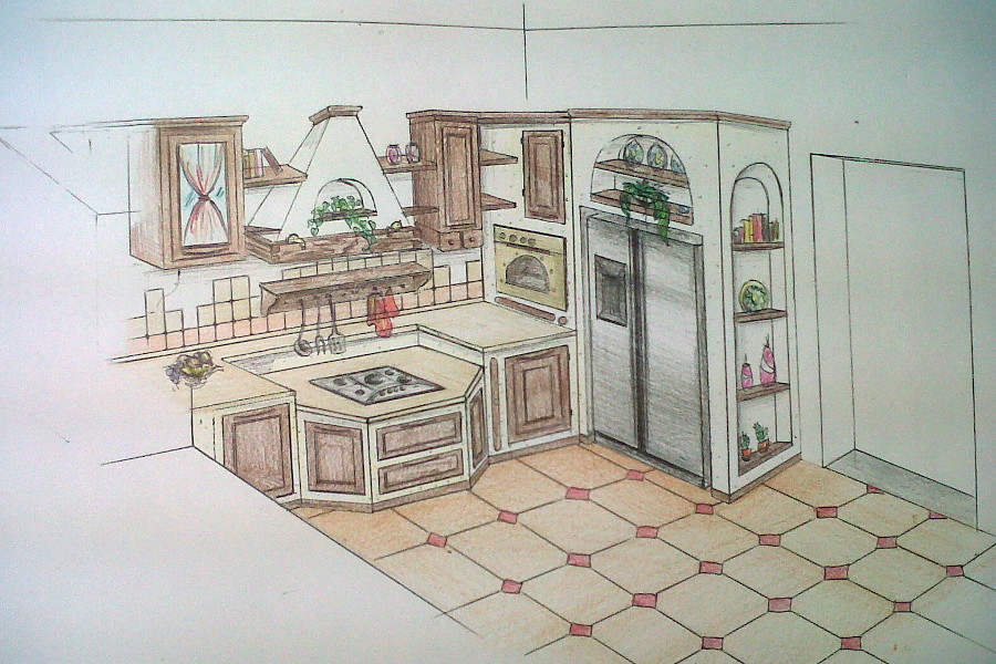 Cucina in finta muratura (PP-CFM012)