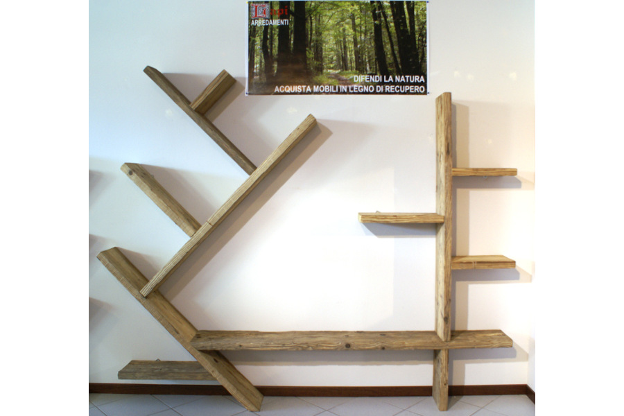 Libreria in legno di recupero (XN-LIB001)