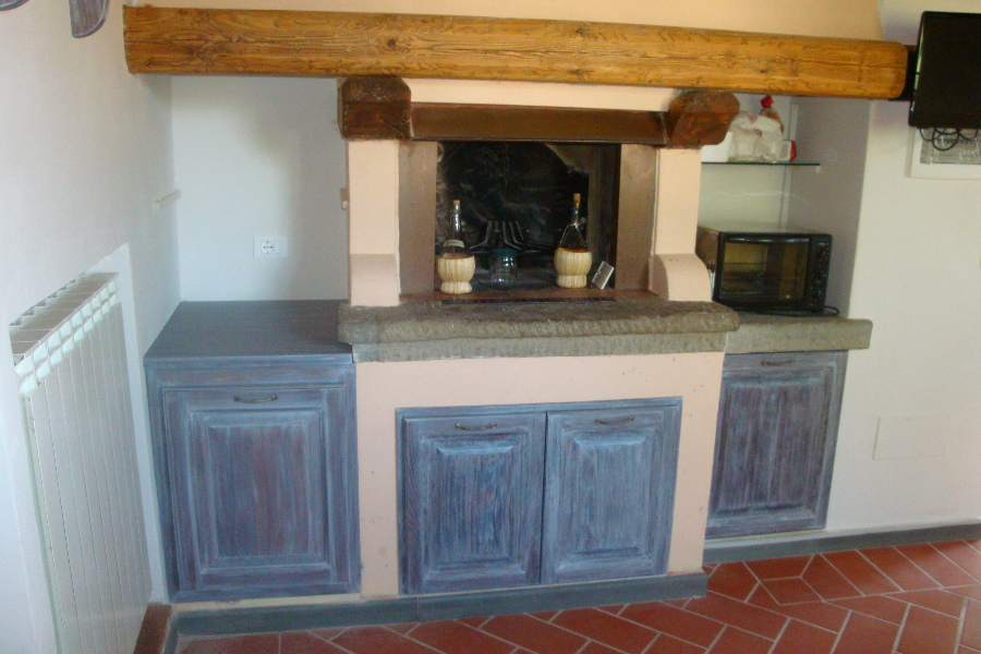 Cucina in finta muratura a campione colore (PP-CFM031)