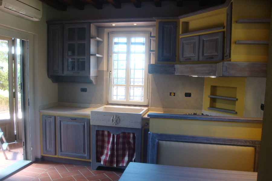 Cucina in finta muratura a campione colore (PP-CFM031)