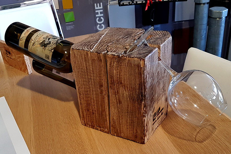 Porta Bottiglie in legno di recupero (XN-CAN009)