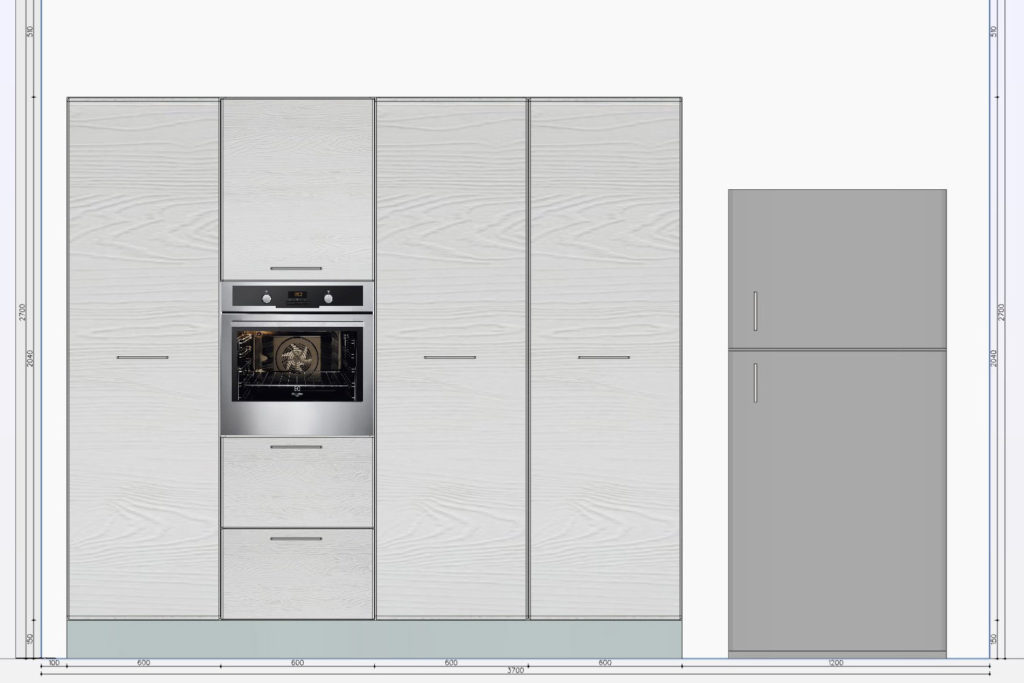 Cucina moderna con piano Dekton (GC-CUC014)