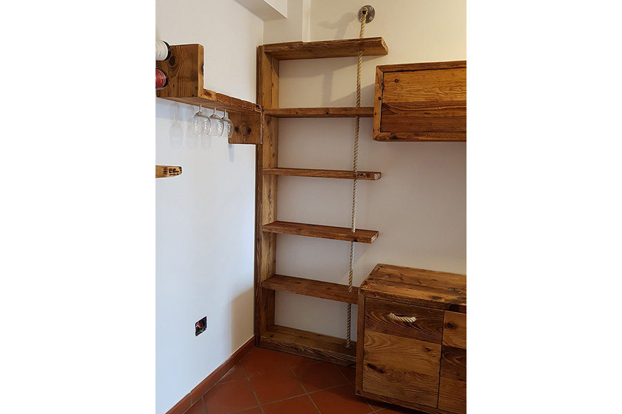Libreria in legno di recupero (XN-LIB008)