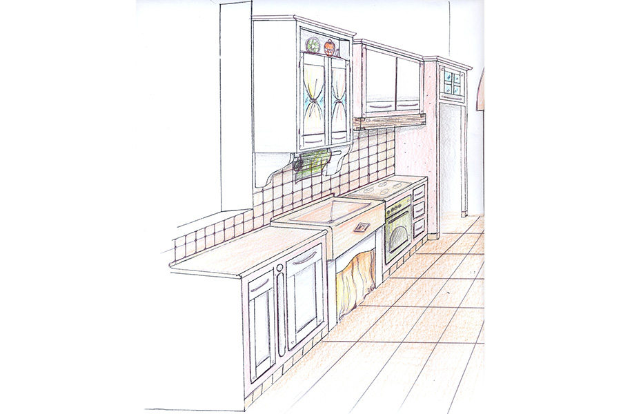 Cucina in finta muratura (PP-CFM033)