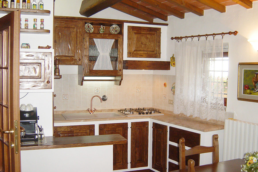 Cucina ad angolo in finta muratura (PP-CFM036)