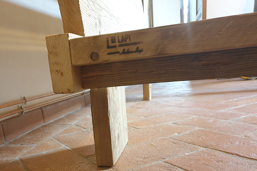 Gruppo letto in legno di recupero (XN-LET009)