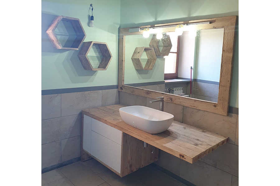 Arredo Bagno in legno di recupero (XN-BAG008)