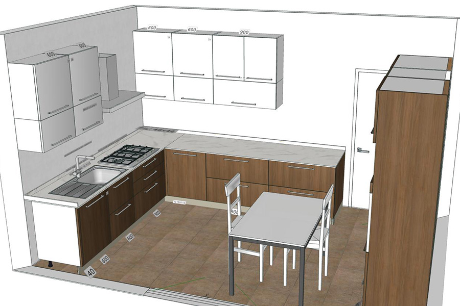 Cucina moderna ante in PET
